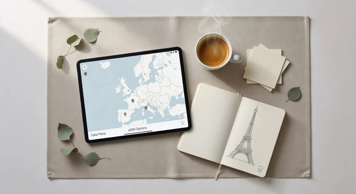 Professional header image for comparison analysis: Unlimited eSIM Data for Europe: Compare the Best Plans